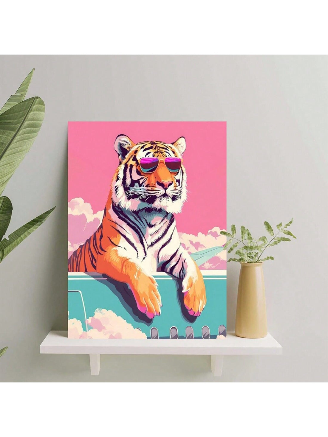 Upgrade your home decor with the stylish and modern Trendy Pink Tiger Canvas Art. Featuring an eclectic vintage design, this wall decor piece adds a touch of sophistication to any room. Made with high-quality materials, it is the perfect addition to your art collection.