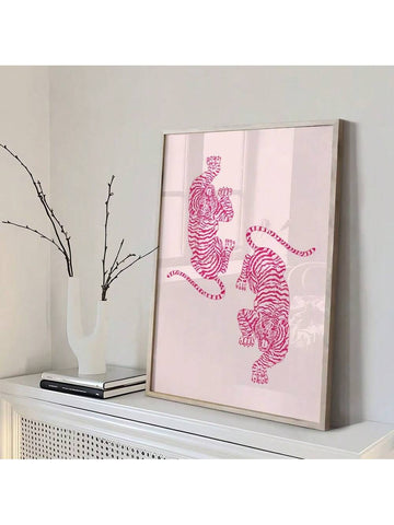 Embrace maximalism and elevate your home décor with our Trendy Pink Tiger Dopamine Art Poster. This Aesthetic Y2K Canvas Print features a bold tiger design, representing strength and motivation, while the dopamine molecule adds a unique touch. Perfect for any maximalist looking to add a trendy and meaningful piece to their space.