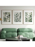 Enhance the modern look of your home decor with our 3-piece canvas print set featuring trendy sage green botanical wall art. The high-quality prints on canvas bring nature into your living space, adding a touch of serenity and sophistication. Elevate your interior design with this stylish and versatile piece.