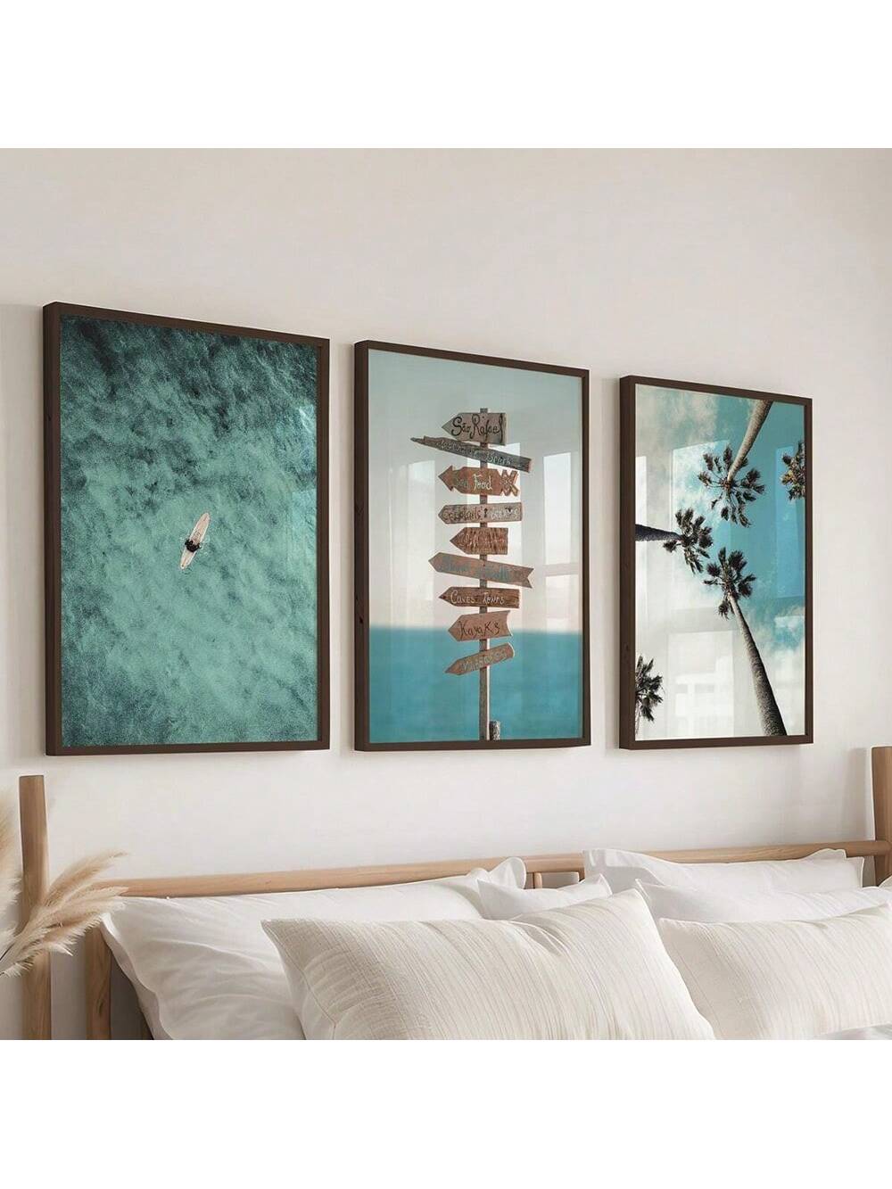 Bring the serene beauty of the coast into your home with the Tropical Beach Canvas Wall Art Set. Featuring palm trees and surf-themed designs, this set enhances any beach house or coastal space with authentic, tranquil vibes. Perfect for creating a relaxing atmosphere, it serves as a sophisticated focal point that captures the essence of tropical living. Crafted to complement a variety of interiors, this art set helps you evoke a laid-back, seaside ambiance effortlessly.