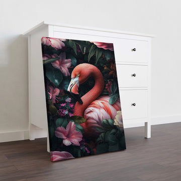 This Tropical Flamingo Canvas Wall Art features a stunning Pink Floral Botanical Print. With its vibrant colors and botanical design, it is a perfect addition to any living room, sofa backdrop, bedside or home decor. Bring a touch of the tropical and botanical into your home with this beautiful canvas print.