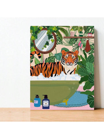 Introduce a touch of tropical elegance to your home with Tropical Tiger Bliss: Framed Canvas Wall Art. This stunning piece is guaranteed to bring a sense of tranquility to any room, with its serene imagery and high-quality craftsmanship. Transform your space into a peaceful oasis with this beautiful framed canvas.