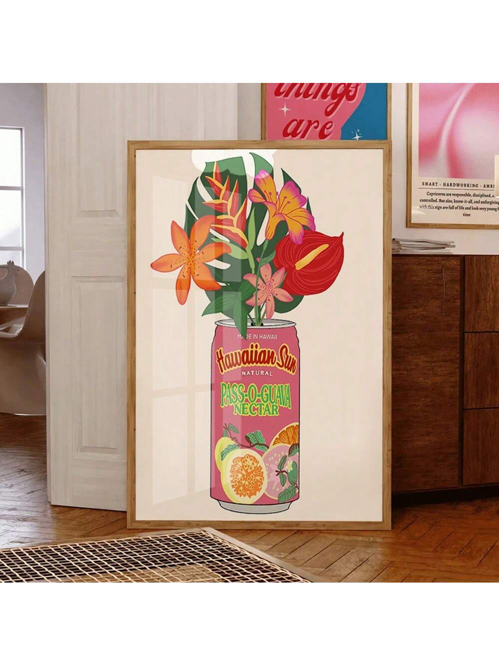 Elevate your living space with the Tropical Vibes: Hawaiian Sun Pass O' Guava Retro Art Print. This expertly crafted piece blends nostalgic retro aesthetics with vibrant tropical motifs, bringing a warm, island-inspired ambiance to modern home decor. Perfect for adding a splash of color and cultural flair, this art print serves as a sophisticated focal point that complements contemporary interiors while evoking the laid-back spirit of Hawaii.