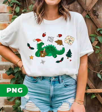 Xmas For Kids, Dinosaur Xmas, Cute Dino Christmas, Digital Files, Png Sublimation