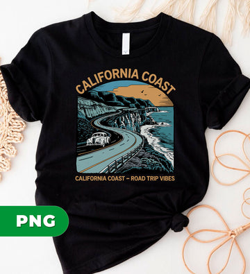 California Coast, Road Trip Vibes, California Vibe, Digital Files, Png Sublimation