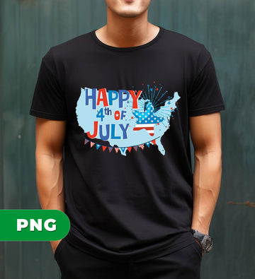 America Shape, Happy 4th Of July, Independence Day, Digital Files, Png Sublimation