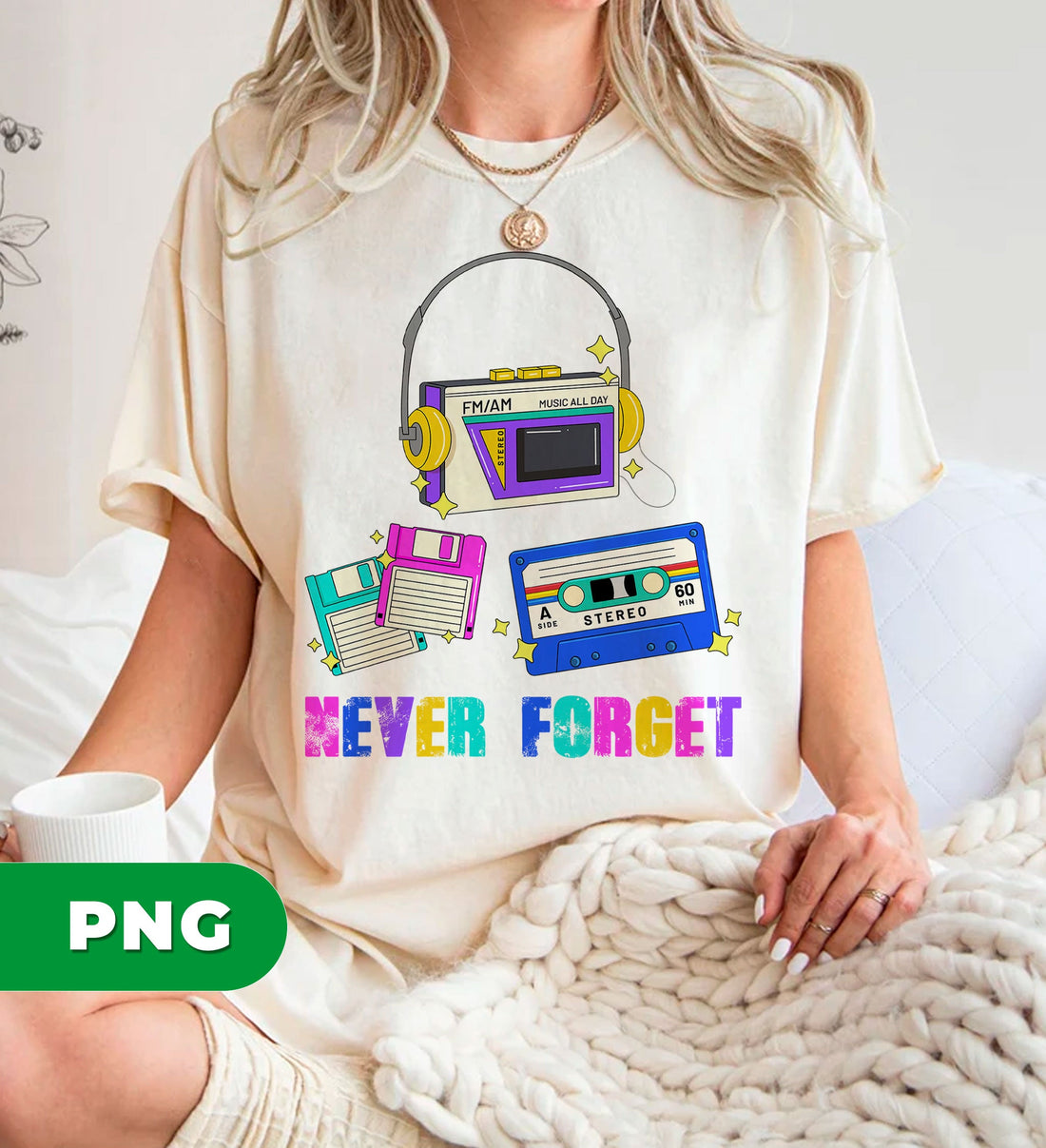 Never Forget, My Memories, Retro Cassette, Cassette 90s, Digital Files, Png Sublimation