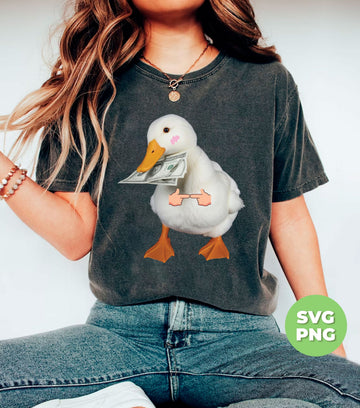 Duck Money, Money Duck, Love Duck, Love Money, Funny Duck, Digital Files, Png Sublimation