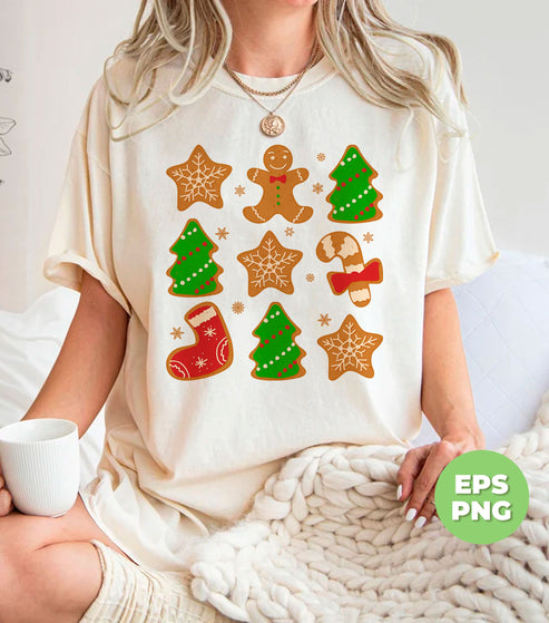 Merry Christmas, Gingerbread Man, Cute Gingerbread, Digital Files, Png Sublimation