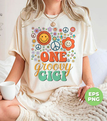 One Groovy GiGi, Groovy Gigi Png, Family Groovy, Kindergarten, Groovy Family, Digital Files, Png Sublimation