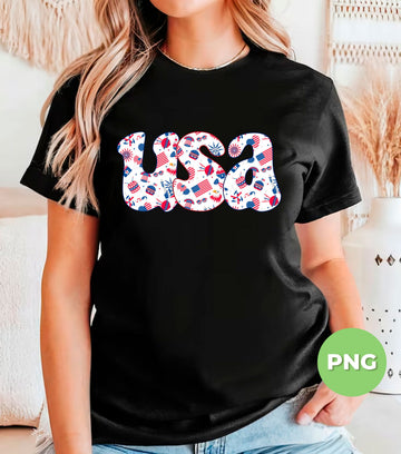 American Gift, Love America, American Pattern, 4th July Gift, Digital Files, Png Sublimation