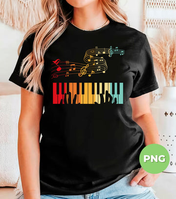 Musician, Piano Player, Retro Piano, Playing Piano, Music Lover, Digital Files, Png Sublimation