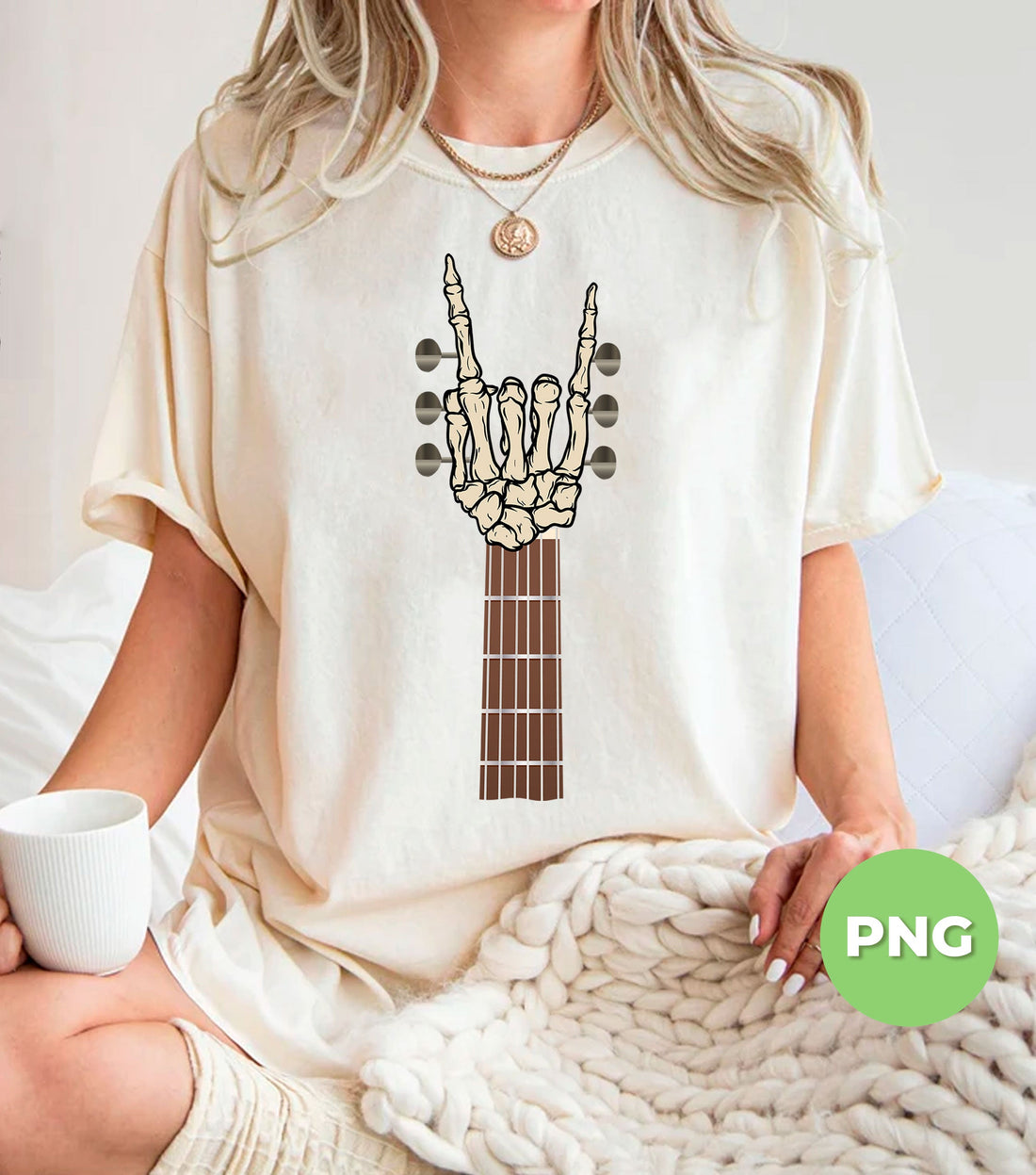 Guitar Lover, Love Guitar, Music Lover, Hand Skeleton, Digital Files, Png Sublimation