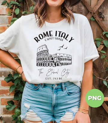 Rome Italy PNG, Colosseum Sketch PNG, The Eternal City Travel PNG, Vintage Rome Landmark