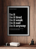 Inspire motivation daily with this unframed canvas poster featuring the powerful 