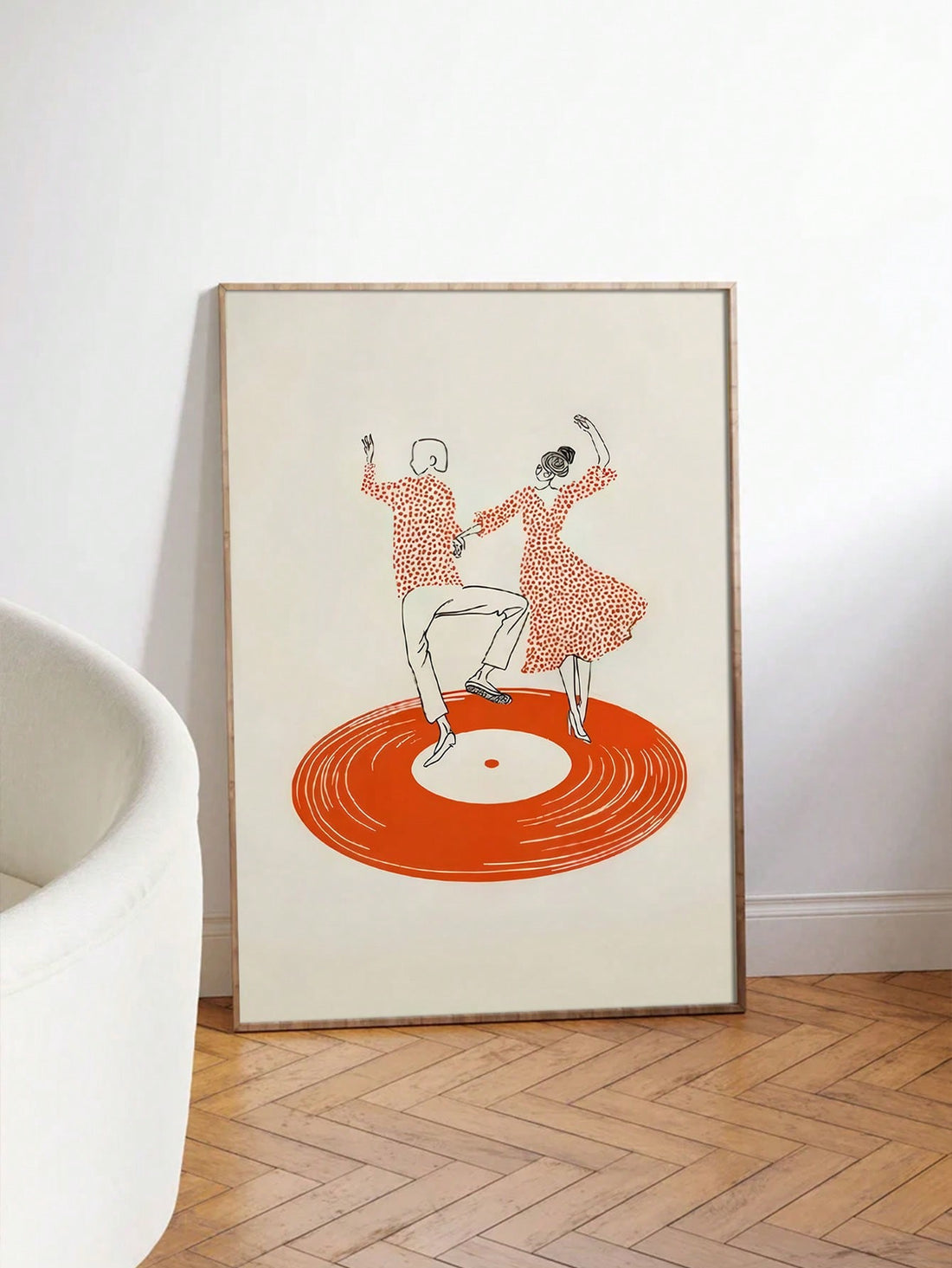 Capture the elegance of mid-century style with this striking 1950s dance couple poster. Featuring authentic vintage aesthetics, this unframed wall art celebrates the golden era of swing and ballroom dancing. 