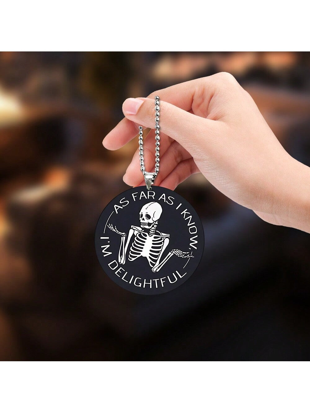 Enhance your style with our Unique 2D Skull Acrylic Pendant! Add a touch of personality to your car rearview mirror, backpack, or keychain with this eye-catching accessory. Made from high-quality acrylic, this pendant is perfect for any skull enthusiast. Elevate your fashion game and make a statement with our unique pendant.
