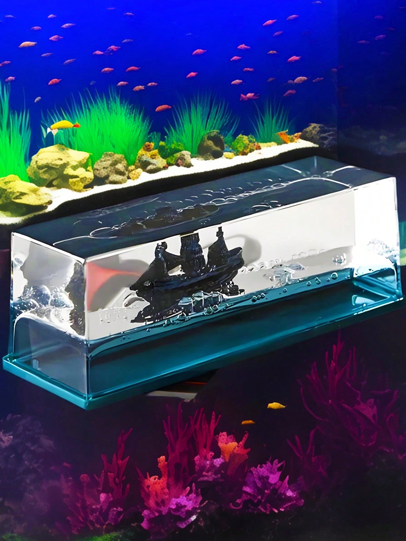 Introducing the Unsinkable Black Pearl Pirate Ship Model - a fluid floating desktop decoration for home, office, and gifts. Expertly crafted for a realistic appearance, this model showcases the unsinkable design of the infamous Black Pearl, providing a unique and educational addition to any space.