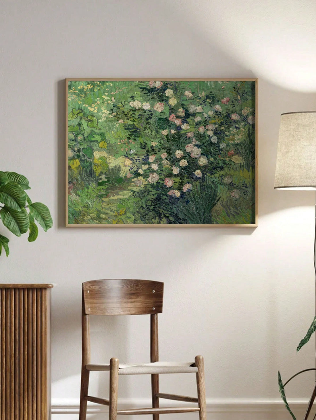 Experience the beauty of Van Gogh's work with our Van Gogh-Inspired Roses Canvas Art Print. This French Impressionist wall decor will elevate the look of your living room and bedroom. Featuring vibrant colors and stunning details, this art print will add a touch of elegance and sophistication to any space.