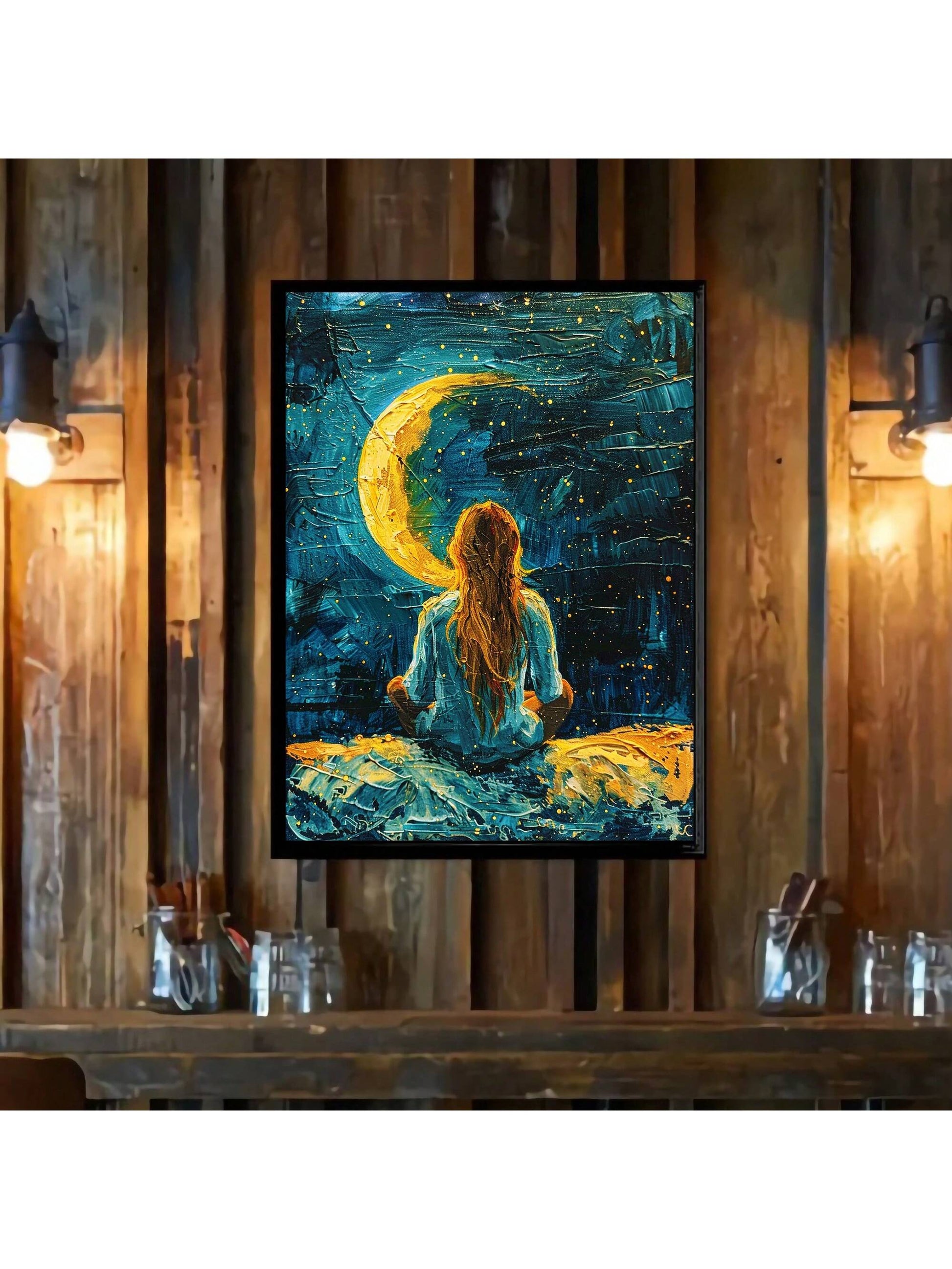 Add a touch of artistic elegance to your space with our Van Gogh inspired frameless retro decorative painting. Made for wall art and room decoration, this painting is a timeless representation of the beloved artist's work. Its frameless design adds a modern touch while still staying true to the vintage style.