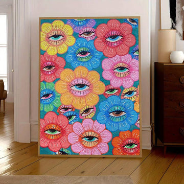 Transform your space with this stunning abstract floral canvas art featuring vibrant retro flower patterns. Perfect for modern home décor, this versatile piece works beautifully in dining rooms, bedrooms, or living areas. Choose between framed or unframed options to match your style. The waterproof canvas ensures durability and longevity, while the removable design makes it easy to update your walls without commitment. Ready to hang and instantly elevate any room with contemporary botanical elegance.