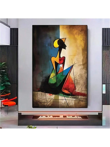 Elevate your space with this vibrant abstract oil painting by Paul Picasso, expertly rendered on an XL canvas. Its dynamic composition and rich colors bring a sophisticated modern touch to any home or office environment. Crafted to inspire creativity and conversation, this artwork serves as a striking focal point that complements contemporary decor while enhancing the ambiance with artistic depth.