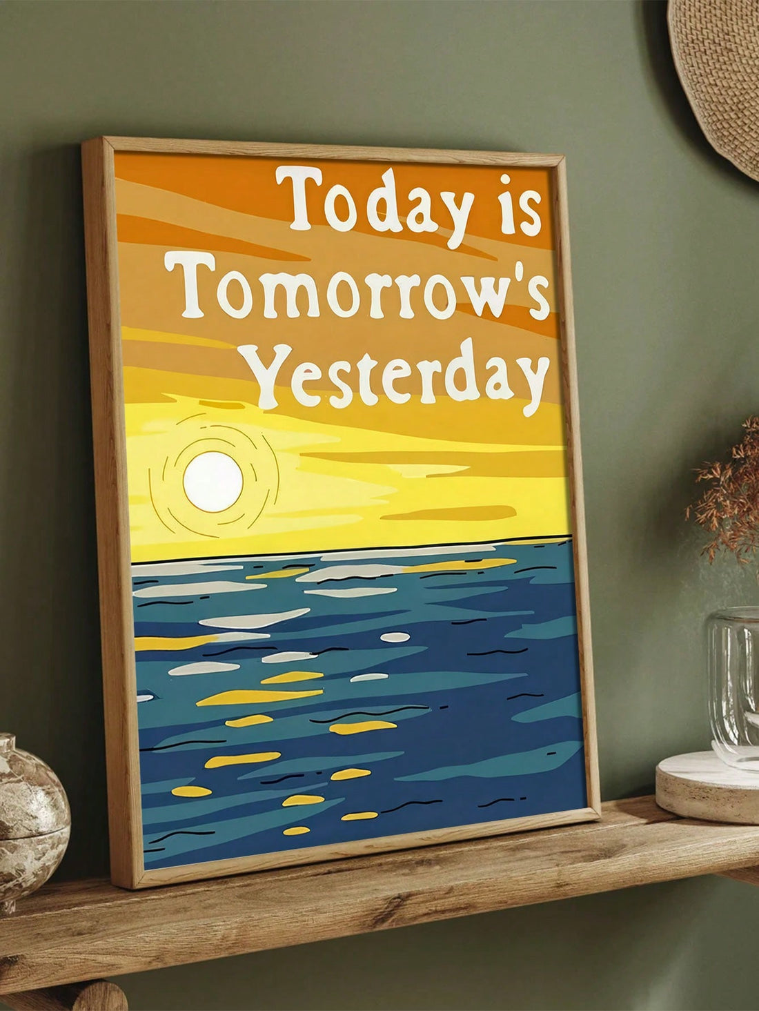 Elevate your living space with this vibrant anime-inspired canvas art featuring the thought-provoking quote, "Today Is Tomorrow's Yesterday." Expertly crafted, this piece combines dynamic visuals with meaningful typography, making it a perfect statement for stylish home decor. Its bold colors and contemporary design bring energy and inspiration to any room, ideal for fans of anime aesthetics seeking a unique and motivational accent.&nbsp;