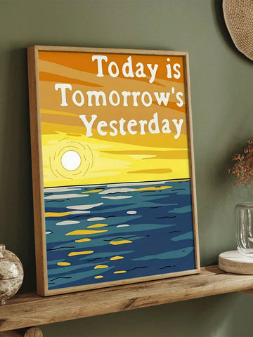 Elevate your living space with this vibrant anime-inspired canvas art featuring the thought-provoking quote, "Today Is Tomorrow's Yesterday." Expertly crafted, this piece combines dynamic visuals with meaningful typography, making it a perfect statement for stylish home decor. Its bold colors and contemporary design bring energy and inspiration to any room, ideal for fans of anime aesthetics seeking a unique and motivational accent.&nbsp;