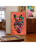 Transform your space with this Vibrant Blooming Heart Canvas Poster, featuring authentic Mexican-inspired artistry. The bold color palette and intricate heart motif create a striking focal point for any room. This premium canvas art piece adds cultural depth and visual interest to eclectic interiors, complementing both modern and traditional décor schemes with its vibrant energy and artistic craftsmanship.