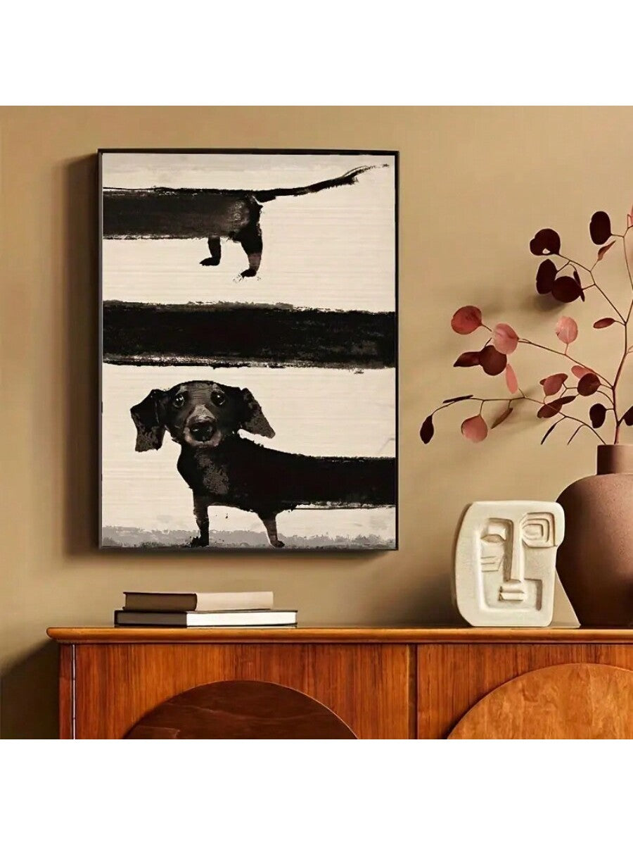 Add a pop of color to any space with our Vibrant Dog Oil Canvas Art. Hand-painted with precision and vibrancy, this piece is the perfect home decor gift for dog lovers. Crafted with high-quality materials, it will be sure to brighten up any room while showcasing your love for man's best friend.