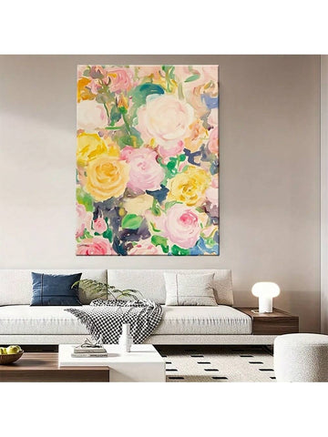Elevate your living space with this vibrant floral canvas wall art featuring elegant roses, expertly printed on high-quality canvas and framed in durable wood. Its rich colors and refined design bring a sophisticated touch to any room, making it an ideal choice for stylish home decor. The sturdy wooden frame ensures lasting beauty and easy installation, enhancing your environment with timeless floral elegance.