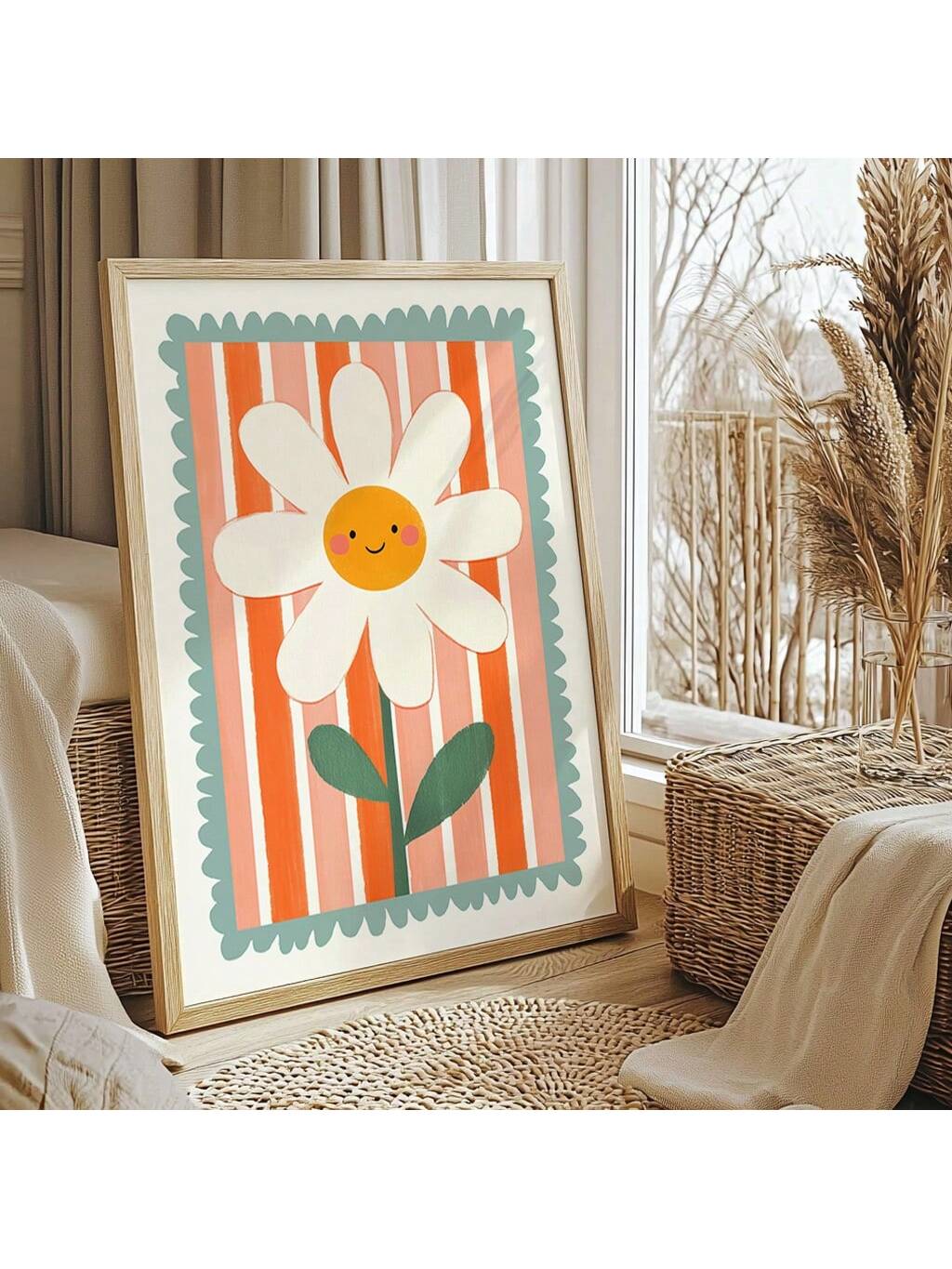 Add a lively touch to any child's room with this vibrant floral nursery art print. Expertly designed to brighten spaces, it features colorful blooms that stimulate imagination and create a cheerful atmosphere. Ideal as a thoughtful gift for her, this print combines aesthetic appeal with a nurturing vibe, making it a perfect addition to nurseries and playrooms.