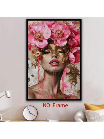 Elevate your space with this Vibrant Floral Woman Portrait Canvas Art, a striking blend of modern and Art Deco styles. Perfect for living rooms, bedrooms, or offices, this piece adds a sophisticated yet lively touch to any environment. The vivid floral elements complement the elegant portrait, creating a balanced and captivating focal point that enhances your décor with artistic flair.
