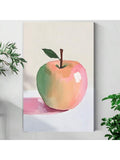 Enhance your kitchen with our Vibrant Framed Apple Canvas Art. Featuring a beautiful pastel green and pink color scheme, this wall decor will bring a touch of vibrancy and liveliness to any space. Made with high-quality materials, elevate your home with this stunning piece.