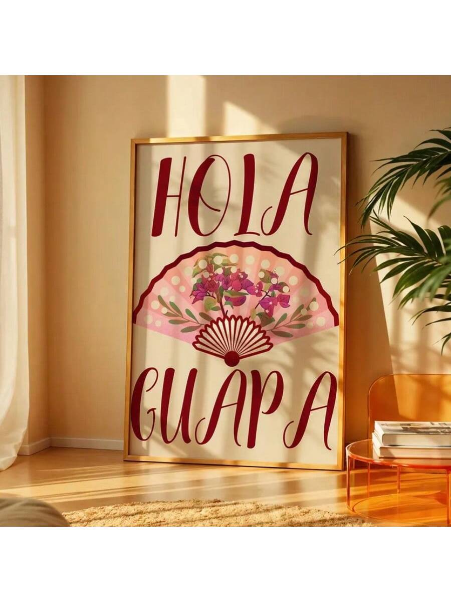 Elevate your living space with the Vibrant Hola Guapa Art Canvas Print, a unique interpretation of Spanish fan culture. This striking canvas features bold colors and dynamic design, perfect for adding a touch of modern elegance and cultural flair to your home. Crafted to offer exceptional visual impact, it complements contemporary interiors while celebrating vibrant Spanish artistry.