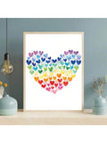 Celebrate diversity and inclusivity with this vibrant LGBT Rainbow Heart Wall Art Poster. Designed to brighten any space, it adds a bold, colorful statement to your home or office decor. Crafted with high-quality materials, this poster offers lasting vibrancy and sharp detail, making it an ideal choice for those who value both style and meaningful expression. Perfect for creating an inspiring environment that honors pride and unity.