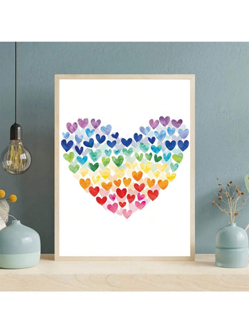 Celebrate diversity and inclusivity with this vibrant LGBT Rainbow Heart Wall Art Poster. Designed to brighten any space, it adds a bold, colorful statement to your home or office decor. Crafted with high-quality materials, this poster offers lasting vibrancy and sharp detail, making it an ideal choice for those who value both style and meaningful expression. Perfect for creating an inspiring environment that honors pride and unity.