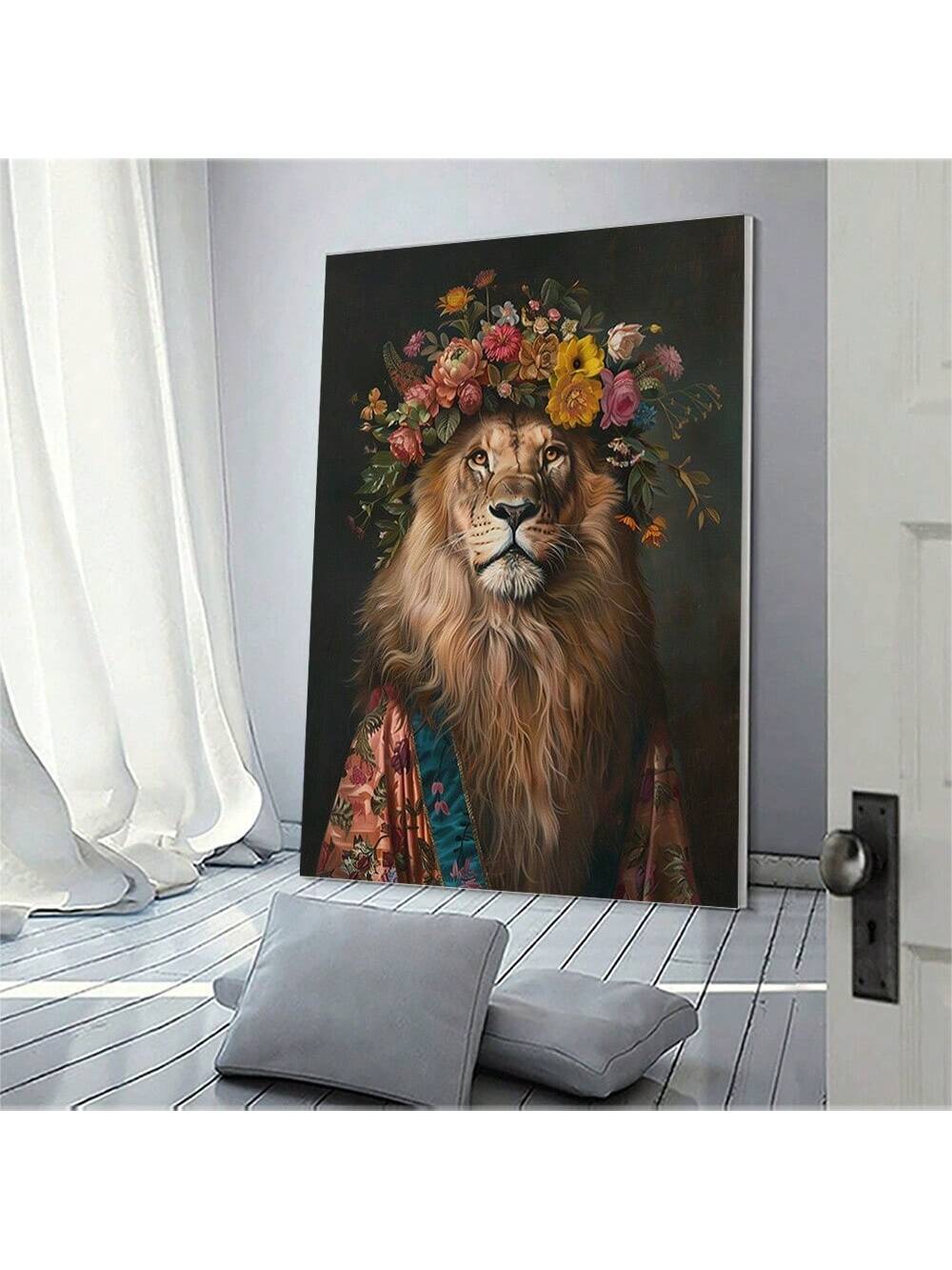 Introduce bold and vibrant energy into your home with our Vibrant Lion Maximalist Canvas Print. Featuring an eclectic animal portrait, this canvas print adds a touch of wildness and elegance to any room. Made with high-quality materials, it's perfect for creating a bold and dynamic wall decor statement.