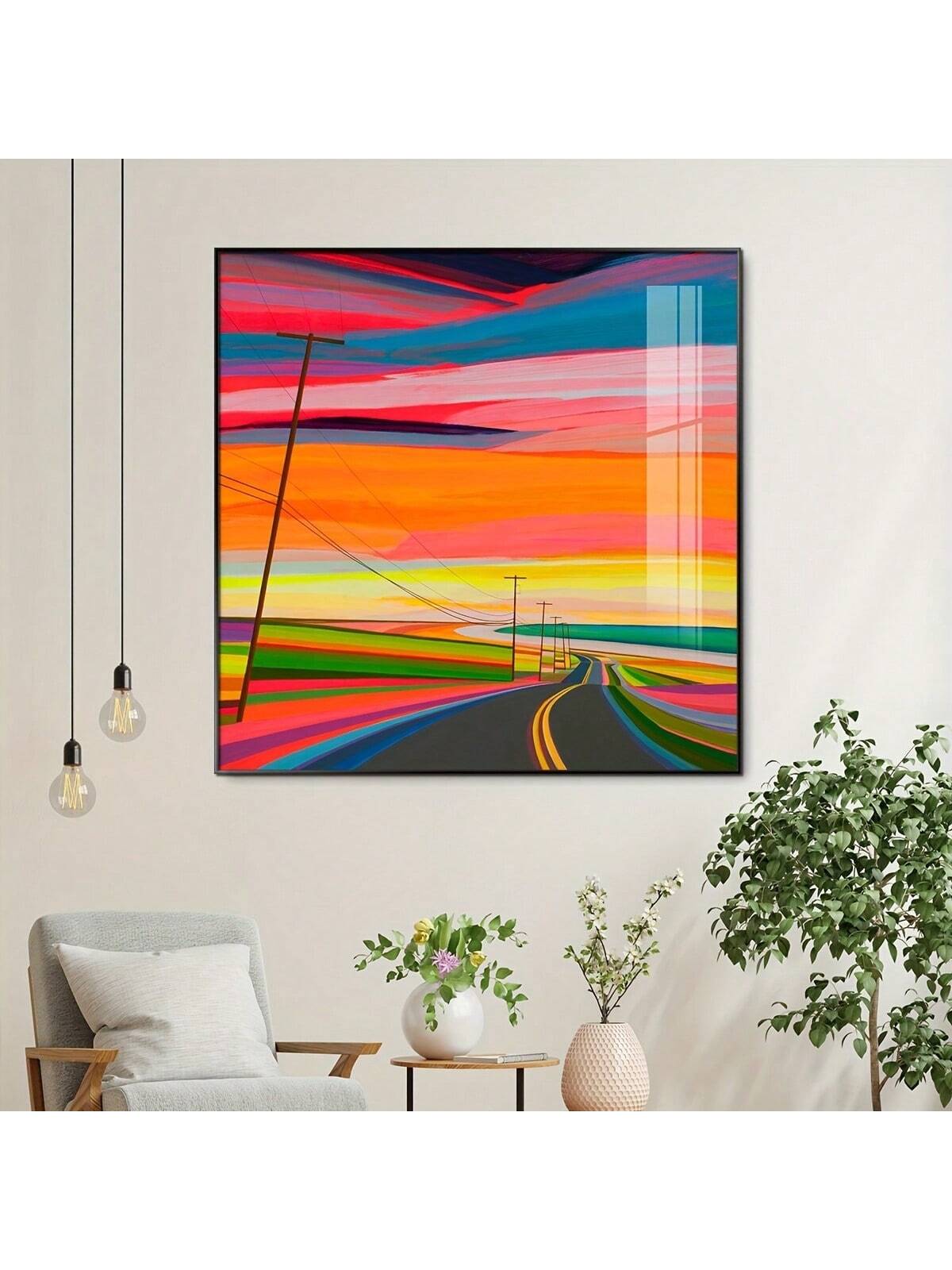 Enhance your space with this vibrant modern countryside landscape canvas wall art, expertly crafted to bring a fresh and lively atmosphere to any setting. Perfect for homes, offices, hotels, and bars, this piece combines contemporary design with natural beauty, creating a captivating focal point that complements diverse interiors. Its vivid colors and detailed imagery invite a sense of tranquility and inspiration, making it an ideal choice for elevating your décor with sophistication and style.
