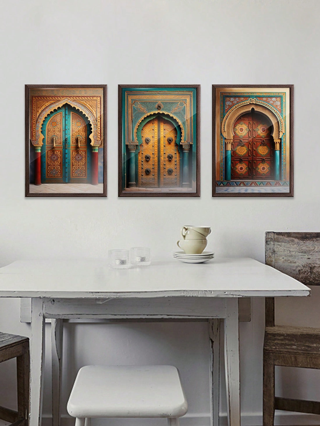 Elevate your living space with this 3-piece canvas art set inspired by vibrant Moroccan designs. Each piece showcases rich colors and intricate patterns that bring warmth and cultural depth to your walls. Perfectly sized for living rooms, this set adds a sophisticated yet lively touch, enhancing your décor with authentic artistic flair. Crafted for durability and vividness, these canvases offer lasting beauty and a unique statement for your home.