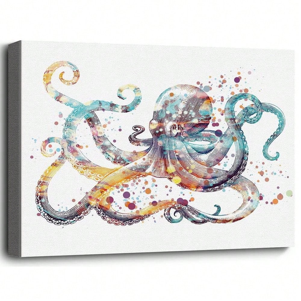 Display the beauty of the ocean in your home with our Vibrant Octopus Framed Canvas Print. This stunning piece adds a touch of style to any room, making it the perfect addition to your home decor. The rich colors and detailed design capture the unique nature of the octopus in a vibrant and eye-catching way. Bring a piece of the sea into your home with this elegant print.