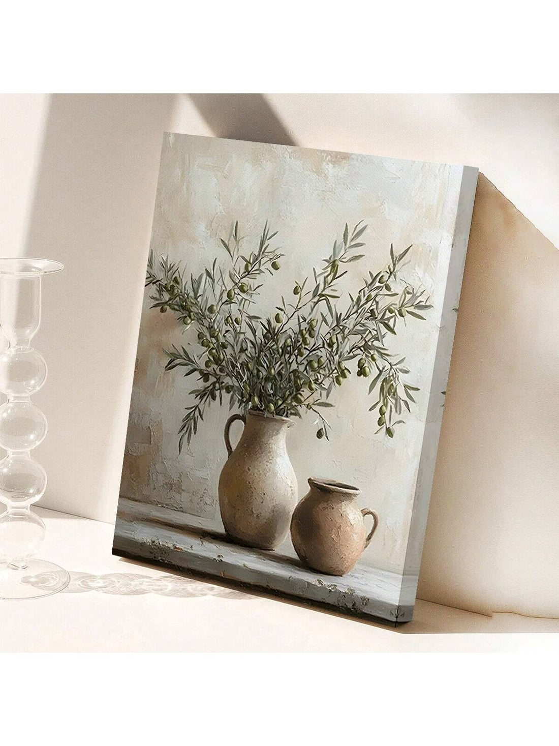 Enhance your living room or bedroom with this stunning Vibrant Olive Branches Framed Canvas Art Print. The perfect wall décor that adds a touch of nature and elegance to any space. Made with high-quality canvas and expertly framed, this piece is a great gift for any art lover.