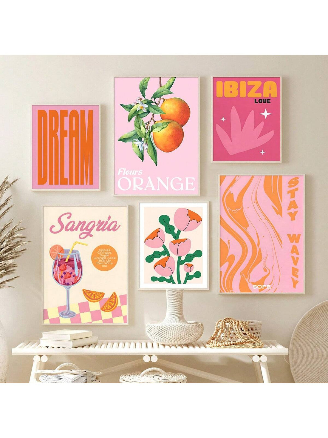 Add a splash of vibrant energy to your living space with this Pink &amp; Orange Cocktail Canvas Art Print. Inspired by the lively spirit of Ibiza, this piece combines bold hues and dynamic design to create a trendy focal point. Perfect for modern interiors, it enhances ambiance with a stylish, contemporary flair that complements any décor. Crafted for durability and vivid color retention, this canvas print brings a sophisticated yet playful vibe to your home.
