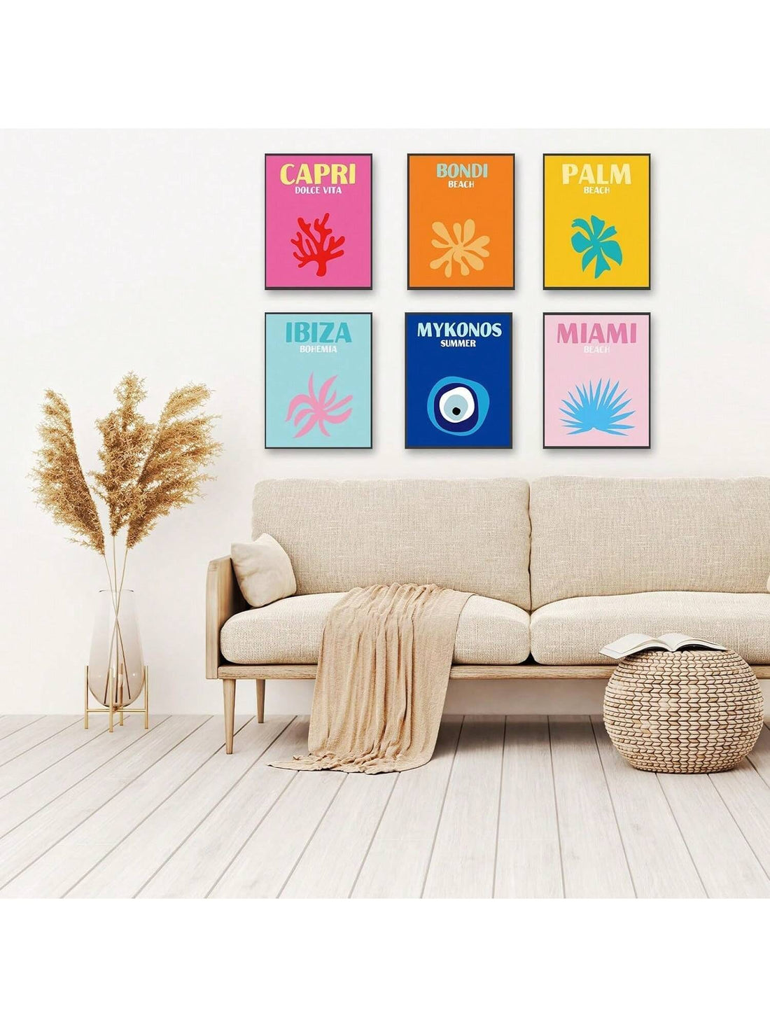 Enhance your teen's room with our Vibrant Preppy Wall Art Set. Featuring 6 unframed prints, this set will bring a trendy and aesthetic vibe to any room. Made with high-quality materials, these prints are sure to add a pop of color and style to your teen's space.