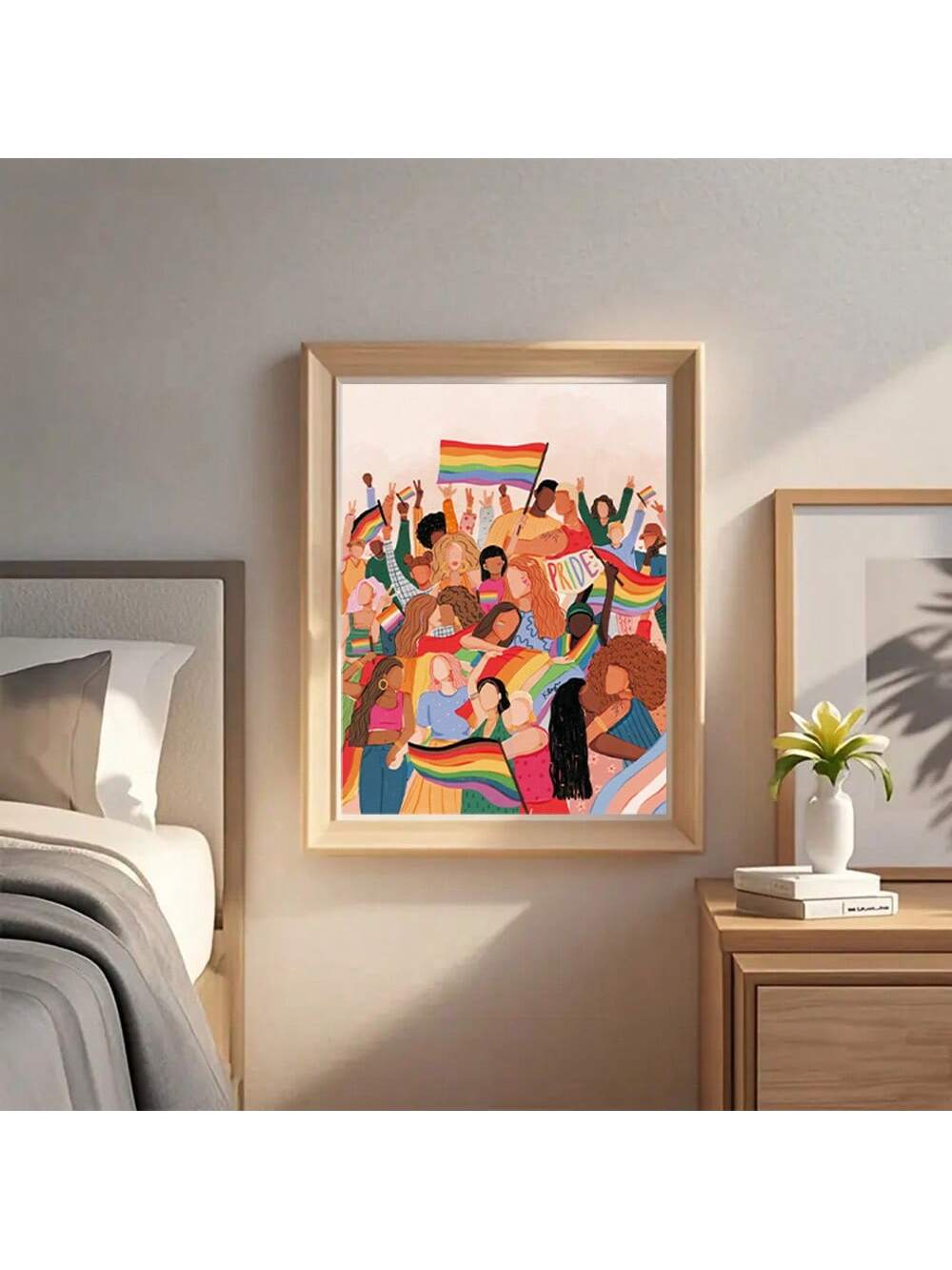 Celebrate Pride Month with this vibrant Rainbow Flag Cartoon Art Poster, designed to bring a modern and colorful touch to your home decor. Featuring bold, lively colors and a playful design, this poster serves as a powerful symbol of inclusivity and support for the LGBT community. Perfect for adding a contemporary flair to any room, it combines artistic expression with meaningful representation. Crafted for durability and visual impact, it’s an ideal choice for those who want to showcase pride with style an