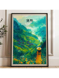 Immerse yourself in the extraordinary beauty of Vietnam's highlands with this Sapa Summer Rice Field Poster. The canvas art masterfully captures the undulating emerald terraces that define this iconic landscape, with precise attention to the interplay of light and shadow across the agricultural architecture.