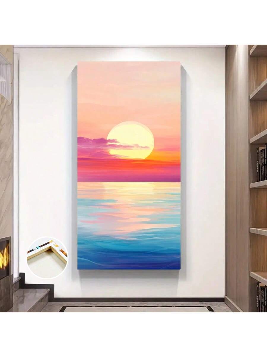 Capture the serene beauty of dawn with this Vibrant Sunrise Over Calm Sea canvas wall art. Expertly framed, it brings a peaceful yet invigorating natural landscape into your modern living space. The vivid colors and tranquil scene create a calming atmosphere, perfect for enhancing any room’s ambiance with a touch of nature’s elegance.