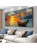 Capture the serene beauty of coastal life with this Vibrant Sunset Fishing Boat Canvas Art. Expertly crafted, it features rich, warm hues that bring a modern yet timeless touch to any living room or bedroom. This piece enhances your space with a calming maritime atmosphere, perfect for those who appreciate nautical themes and sophisticated décor. Durable and ready to hang, it offers an effortless way to elevate your home’s aesthetic with a splash of vibrant coastal charm.