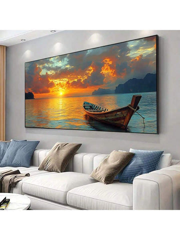 Capture the serene beauty of coastal life with this Vibrant Sunset Fishing Boat Canvas Art. Expertly crafted, it features rich, warm hues that bring a modern yet timeless touch to any living room or bedroom. This piece enhances your space with a calming maritime atmosphere, perfect for those who appreciate nautical themes and sophisticated décor. Durable and ready to hang, it offers an effortless way to elevate your home’s aesthetic with a splash of vibrant coastal charm.