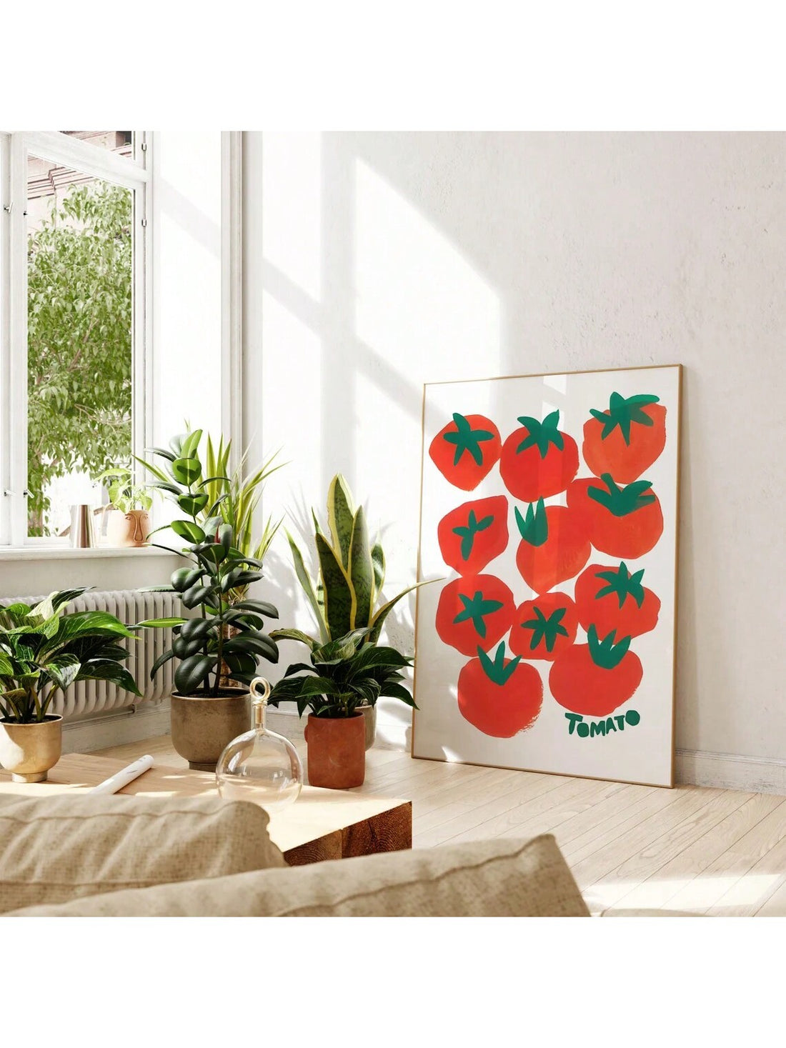 This vibrant tomato kitchen print is the perfect addition to any food lover's home. Printed without a frame, this fun Italian food wall art adds a touch of color and vibrancy to any kitchen decor. Show off your love for Italian cuisine with this unique piece.